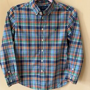 Boys Ralph Lauren Men's Multicolor Plaid Button Down Shirt